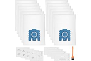 SPOFAN 12 Sacchetti per Miele GN Sacchetti per Aspirapolvere Classic C1 Complete C2 C3, S2 S5 S8 Series 3D Efficiency Sacchetto Polvere con 4 Filtro di Protezione Motore 4 Filtro di Scarico 9917730 10123210