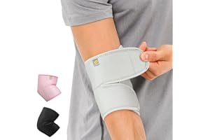 Bracoo Coudière ES10, Attelle de Coude Réglable, Néoprène Respirant, Douleurs Articulaires et Arthritiques, Blessures Sportives, Prévention, Soutien Modéré (Gris)