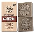 Viking Revolution - Mens Soap - 2 x 140 g - Sandalwood Soap - Mens Soap Bar with Essential Oils Cold Pressed - Coconut Oil, Shea Oil, Almond Oil