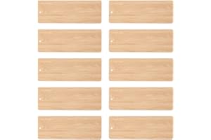 Artibetter 10Pcs di Bambù In Bianco Segnalibri FAI DA TE Mestiere di Legno Segnalibro Incompiuto Appesi Tag Ornamenti con Fori per I Progetti FAI DA TE Taglia M