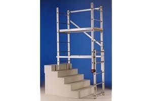 Svelt Trabattello Multiposizione in Alluminio Trasformabile in Scala a Cavalletto per Uso Professionale Leggero, MagoS