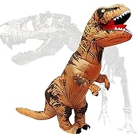Halloween Erwachsene Aufblasbare Trex Dinosaurier Partei Kostüm Lustige Kleid Braun und USB-Kabel
