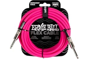 Ernie Ball Flex Cavo per strumenti, dritto / dritto, 6.1m, colore rosa