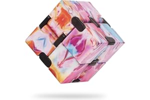 AMSIXNT Infinity Cube, Anti Stress Spielzeug, Unendlicher Würfel Spielzeug, Unendlicher Flip Würfel Dekompression Spielzeug, Stressabbau Würfel für Kinder und Erwachsene