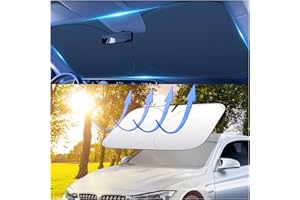 JILTLU Parasole per Parabrezza Auto,Parasole Auto Parabrezza,Parasole per Auto,Parasole per la Parabrezza Anteriore,Auto Protezione Parabrezza Protettore Contro i Raggi UV,Pieghevole e Portabil-L(145x80CM)