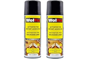 Wolfix Attivatore Spray per Colla Cianoacrilica - 200mlx2 – Super Adesivo Istantaneo, Attivatore per Cianoacrilato Spray – Formula Turbo per un'Adesione Immediata e Risultati Duraturi