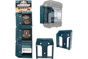 StealthMounts 40V Makita Battery Holder, 6 Pack, Blue, Plastic