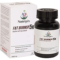 NUTRIPIX Fat Burner 5x Supplement With Green Coffee Bean, Garcinia Cambogia, CLA, L- Carnitine, Green Tea Extract for…