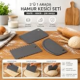 3&rsquo;l&uuml; Hamur Pasta Kesici Kazıyıcı Dilimleyici Şekillendirici Plastik Aparat (Asortili)