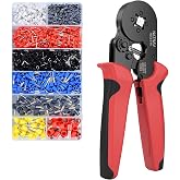 NATNAV Crimping Tool 0.25-10mm&sup2;, 1300 Pieces Electrical Terminals, 8 Types Electrical Tips, Self-Adjusting Electric Terminals
