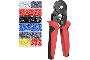 NATNAV Crimpzange Aderendhülsen Set für 0,25-10 mm² mit 1300 Stück Aderendhülsen, Aderendhülsenzange Crimpzange Set, Crimpzangen, Krimpzangenset