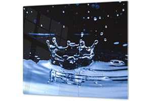 CONCEPT CRYSTAL Cubre vitro de cristal templado – Protector de encimera de vidrio templado – Resistente a golpes y arañazos – UNA PIEZA (60 x 52 cm) o DOS PIEZAS (30 x 52 cm); D02 Serie Agua