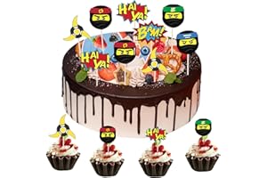 YISKY Ninja Cupcake Topper, 24 Stück Kuchen Tortendeko, Ninja Warrior Kuchendeckel, Geburtstagstorte Dekoration, Kuchendekoration für Kinder Geburtstag, Ninja Thema, Weihnachten, Partydekoration