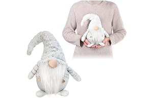 COM-FOUR® Premium Christmas gnom w XXL - Dekoracja swiateczna - zimowa figurka jako ozdobna podstawka - uroczy goblin jako dekoracja pokoju - krasnolud ze szpiczastym kapeluszem