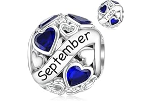 SEVENWELL Geburtsstein Charms for Pandora Charm 925 Sterling Silber Geburtstag Bead Charm