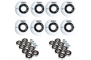 FOXCUP Switch Boards Lot de 8 roues à roulettes 68 mm 88 A avec roulements ABEC 9