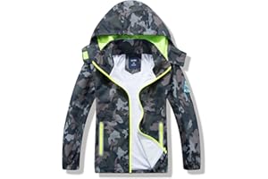 HZXVic – Imperméable pour enfant – Veste coupe vent pour garçon – Combinaison de pluie avec capuche – Motif dinosaure Bleu - 2-7 ans