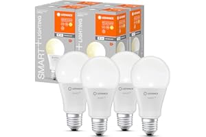 ‎LEDVANCE LEDVANCE Smarte LED-Lampe mit WiFi Technologie, Sockel E27, Dimmbar, Warmweiß (2700 K), ersetzt Glühlampen mit 75 W, SMART+ WiFi Classic Dimmable, 4er-Pack