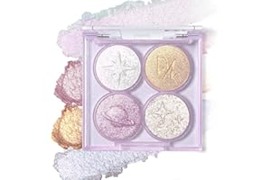 BelleFlair Palette de fards à paupières pailletée avec holographique duo-chrome métallisé scintillant, onctueux changement de couleur pour un maquillage des yeux éclatant