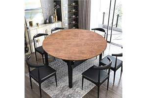 Cozomiz Copritavolo sotto Tovaglia Rotonda Tavolino Impermeabile Antimacchia Kitchen Decoration per Tavola da Pranzo 114-140cm Taglio Aderente Rotondo Pattren di Legno