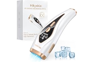 Hikyskin IPL Laser Hair Removal - Painless & 3-in-1 & Full Body Smooth, Ice Cooling Hair Removal Device with Long Lasting Results, 9 Levels and Max 19.79J, for Women and Men at Home