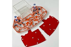 Große Größe 24 * 18cm Arylisches AMEISENNEST, Ameisenfarm, Ameisenlebensraum, FORMICARIUM MIT EINGEBAUTER Arena „PLATTFORM“ (ORANGE)