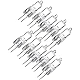 Uadme G4 Halojen Lamba, 10'lu Paket G4 20W 12 V Halojen Ampul Sıcak Beyaz 2700K Kısılabilir Şeffaf Kaps&uuml;l Lambaları Isınma İ&ccedil;