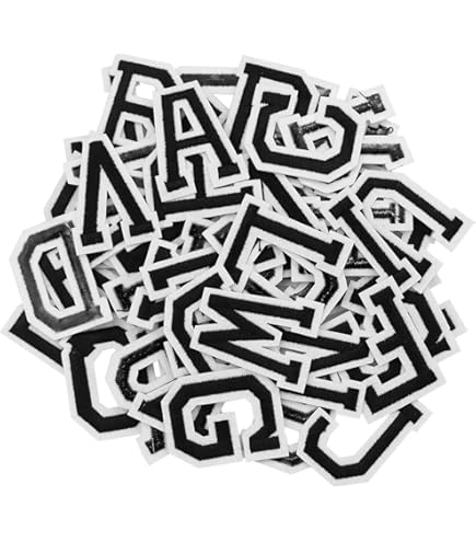 52 stuks geborduurde patches om op te strijken, alfabet, opnaaien, letters, om op te strijken, voor kleding, jeans