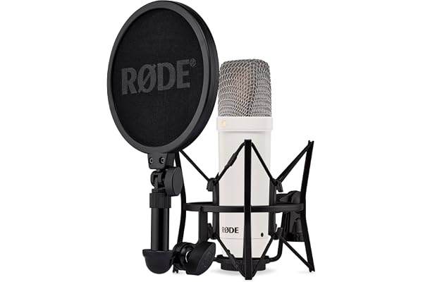 RØDE NT1 Série Signature - Microphone à condensateur avec Accessoires pour la Production Musicale, l'enregistrement Vocal, Le Streaming et Les podcasts (Blanc)