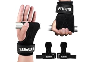 ‎FITFETS Fitfets Zughilfen für Krafttraining, Lifting Straps für Krafttraining, Bodybuilding, Gewichtheben und Fitness, Fast Grip Leder Zughilfe für Männer und Frauen