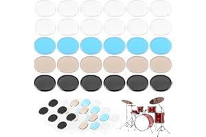 SALBSEVER 30pcs Drum Gel Pads, Moon Gel for Drums Dampeners Gels Drum Silencer Pads Soft Drum Dampeners Drum Dots for Drums Cymbals Control, Drum Damper Gel Pads Drum Muffler Drum Accessories and Parts