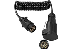‎JVJ JVJ Anhänger Adapter 7 auf 13 polig Stecker Adapterkabel 2m Verlängerungskabel Caravan Anschluss für Wohnwagen Wohnmobil PKW KFZ RV Anhänger Zubehör