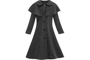 Gridamea Gothic Kostüm Mädchen – Schwarzes Kleid für Halloween & Karneval mit Tüll, Vintage Look für Kinder