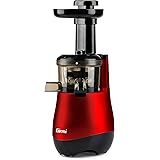 Girmi SW10 Estrattore di Succo, 150W, 55 giri/min, Motore DC, + 30% di Succo, Rosso
