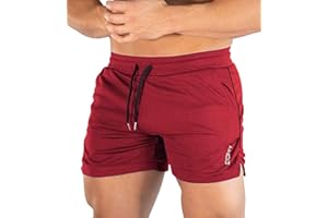 Superora Shorts Deportivos Hombre Pantalones Cortos Short de Ejercicio Deporte Secado Rápido de Malla con Cordón para Playa Correr Jogging Running al Aire Libre Ligero y
