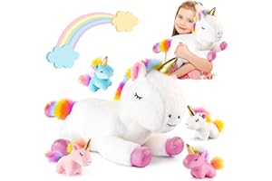 Adeokay Einhorn Kuscheltier Geschenk Mädchen 3-12 Jahre,Einhorn Spielzeug ab 3-8 Jahren Mädchen Geschenke 3-8 Jahre Spielzeug 1-12 Jahre Geschenk 3-9 Jahre Mädchen Einhorn Geschenke