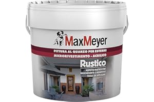 MaxMeyer Pittura per esterni Quarzo Rustico BIANCO 2,5 L