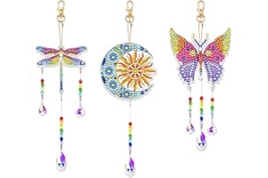 aupawdy Diamond Painting Kinder Windspiel Diamond Painting Kristall Sonnenfänger Windspiel Set Diamond Painting Windspiel kinder Basteln Mädchen für Handgemachtes Heimwerken, Heimdekoration