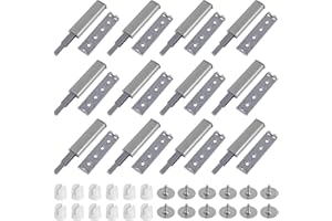 BUBUNY Drucktüröffner 12 Stück Push to Open Türöffner Softclose Türdämpfer, Magnetische Türschnäpper für Schränke Türen Sideboards Möbel Schubladen Schranktür