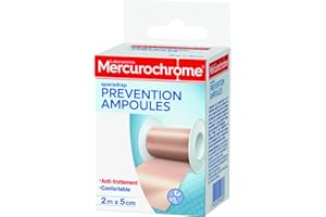 Mercurochrome Sparadrap Prévention Ampoules, 2 x 5cm