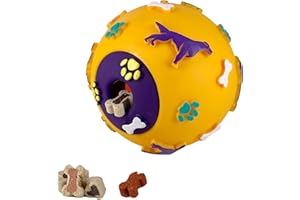 AVANZONA Palla per Cibo Cani. Pallina Snack Cane. Giochi con Cibo in Gomma Naturale. Giochi Interattivi. 11cm, Colori casuali.