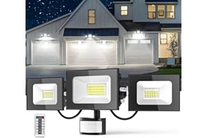 Bellanny Security Lights Outdoor Motion Sensor - 100W 10000LM Super Bright Led Flood Lights, IP65 Waterproof PIR Floodlights Outdoor Lights for Courtyard Porch Garden Garage