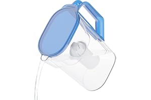 Wessper Jarra de filtro de agua con cartucho de filtro de 2,7 litros, se adapta a través de la puerta del frigorífico, sin BPA, jarra de agua con filtro, compatible con filtros Brita Classic - Azul