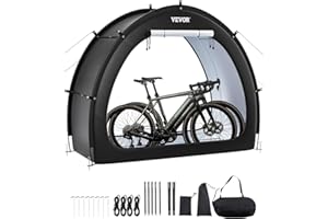 VEVOR Bike Storage Tent for 1-2 Bikes, Outdoor Spacious Shelter with Ventilated Window, Waterproof Fan-Shaped Protection