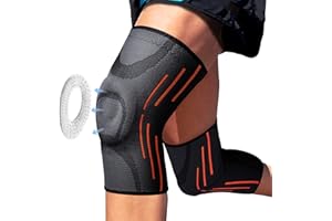 GEMSCHEST 2 Pack Knee Support - Knee Compression Sleeves for Men & Women with Patella Gel Pads, Knee Brace for Working Out, Running, Weightlifting, for Arthritis Joint Pain Relief ACL Size XL