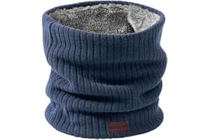 Onvavient Écharpe Hommes Hiver Tubulaire Foulard Ski Chaud Cache Cou-Cou Hiver écharpe Coupe Cagoule Cache-Élastique Épais Doux Fleece Echarpe Hommes et Femmes-Cou Gaiter Masque