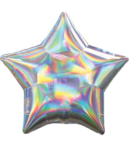 Amscan Holographic Folienballon – Schillernder Regenbogen-Kreis Für Deine Party