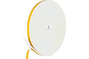 DOANTE 3m joint porte,joint porte entree,isolation phonique porte,protection porte, joint plaque de cuisson, joint mousse ruban adhésif d'Étanchéité puissant, isoler du bruit et anti-intempéries(9*3mm,Blanc)