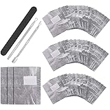 tonyg-p 300 PCS Nail Foil Wraps Remover, Soak off Gel Nail Polish Remover Foil Wraps with Cuticle Pusher Triangle Cuticle Pee