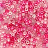Pink Colours Mixed Pony Beads with Smooth Surface Size 6 x 9 mm 1000 Beads Loose in Bag